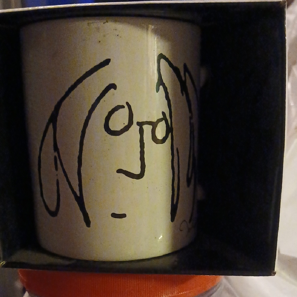White Mug with Artistic Face Design